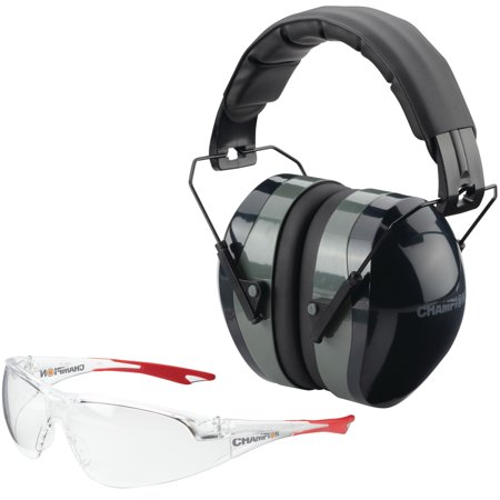 CHAMPION TARGETS EYES AND EARS EARMUFFS/SHOOTING GLASSES CLEAR/GREEN