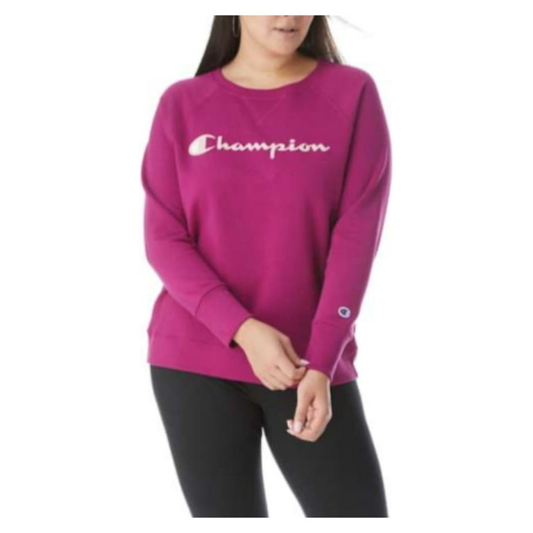 CHAMPION Womens Pink Logo Graphic Sweatshirt Plus 2X