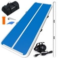 thumbnail image 1 of CHAMPIONPLUS Air Track 10ft 13ft 16ft 20ft Inflatable Air Tumble Track Gymnastics Tumbling Mat 4in 8in Thick Mats for Home Use/Training/Cheerleading/Water/Yoga Electric Air Pump, Blue White 20ft 8in, 1 of 7