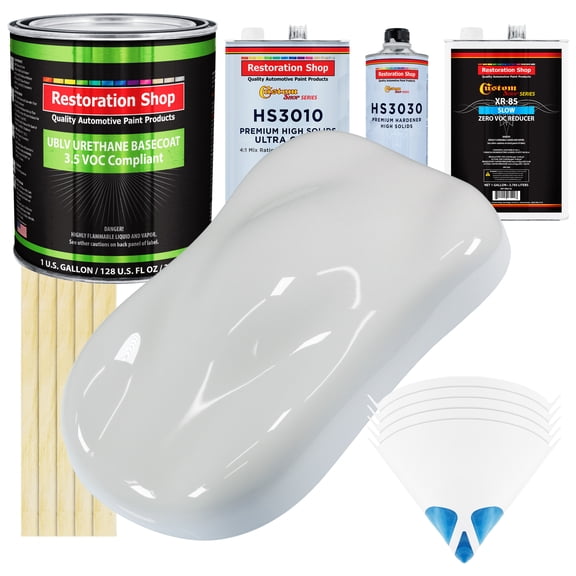 CHAMPIONSHIP WHITE Low VOC SLOW PREM 1 Gal Kit URETHANE BASECOAT Clearcoat