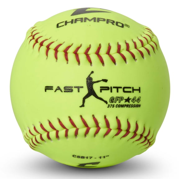 CHAMPRO 11" Unaffiliated Practice Fastpitch Softballs, Durahide Cover, 12 Pack