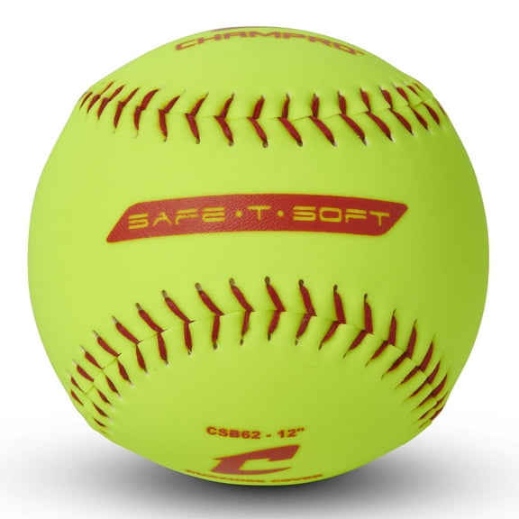 CHAMPRO 12" Safe-T-Soft Softballs, 12 Pack