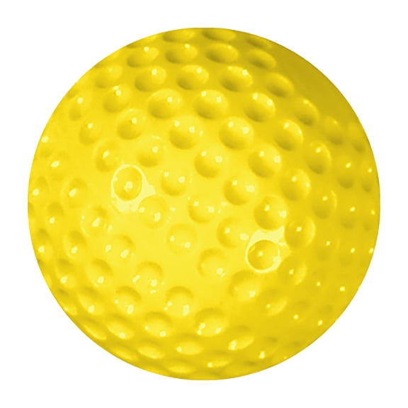 CHAMPRO Atec Pitching Machine Soft Dimpled Baseballs, Yellow CBB-57, 12 Pack