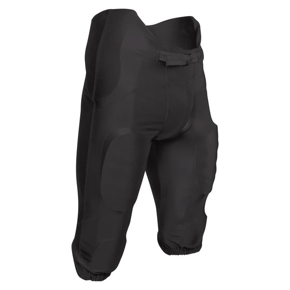 CHAMPRO Bootleg 2 Integrated Poly/Spandex Football Game Pants, Adult X-Large, Black