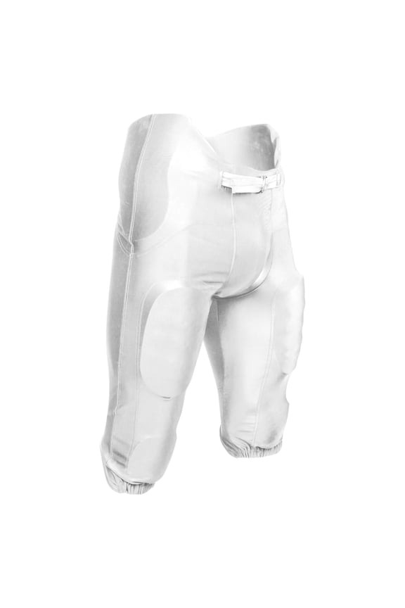 Bootleg 2 Integrated Poly/Spandex Football Game Pants, Youth Medium, White