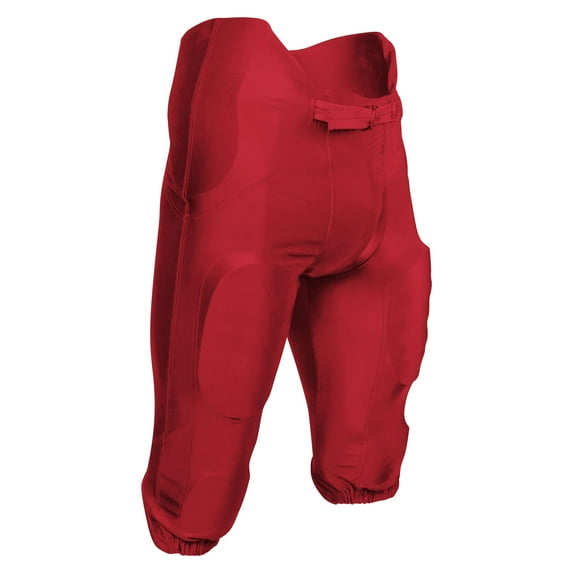 CHAMPRO Bootleg 2 Integrated Poly/Spandex Football Game Pants, Youth X-Large, Scarlet