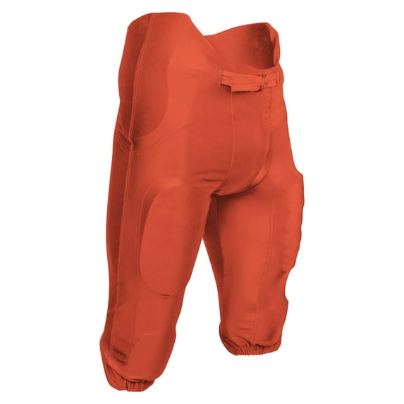 CHAMPRO Bootleg 2 Integrated Poly/Spandex Football Game Pants, Youth X-Small, Orange