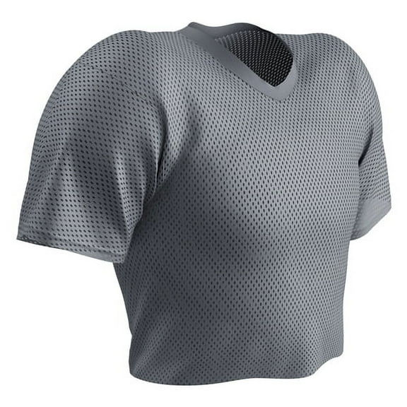 CHAMPRO Gridiron Porthole Mesh Football Practice Jersey, Adult Medium, Silver