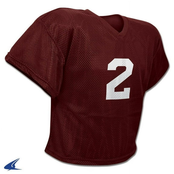 CHAMPRO Gridiron Porthole Mesh Football Practice Jersey, Adult X-Large, Maroon