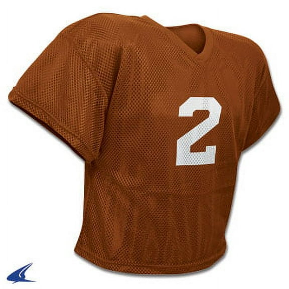 CHAMPRO Gridiron Porthole Mesh Football Practice Jersey, Youth X-Large, Texas Orange