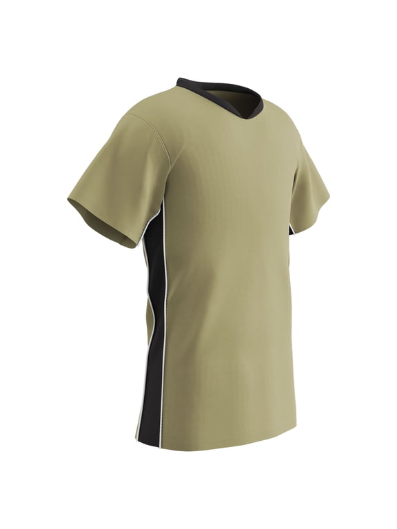 Header Lightweight Soccer Jersey, Adult Small, Vegas Gold, Black Highlights, White Trim