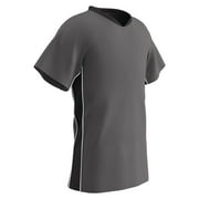 Header Lightweight Soccer Jersey, Adult X-Large, Charocal, Black Highlights, White Trim