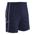 thumbnail image 1 of CHAMPRO Header Soccer Shorts, Adult Small, Navy, White Trim, 1 of 2