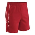 thumbnail image 1 of CHAMPRO Header Soccer Shorts, Adult Small, Scarlet, White Trim, 1 of 2