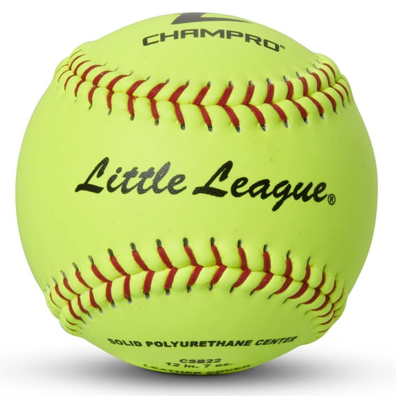 CHAMPRO Little League 12" Tournament Fastpitch Softball, Leather Cover, 12 Pack