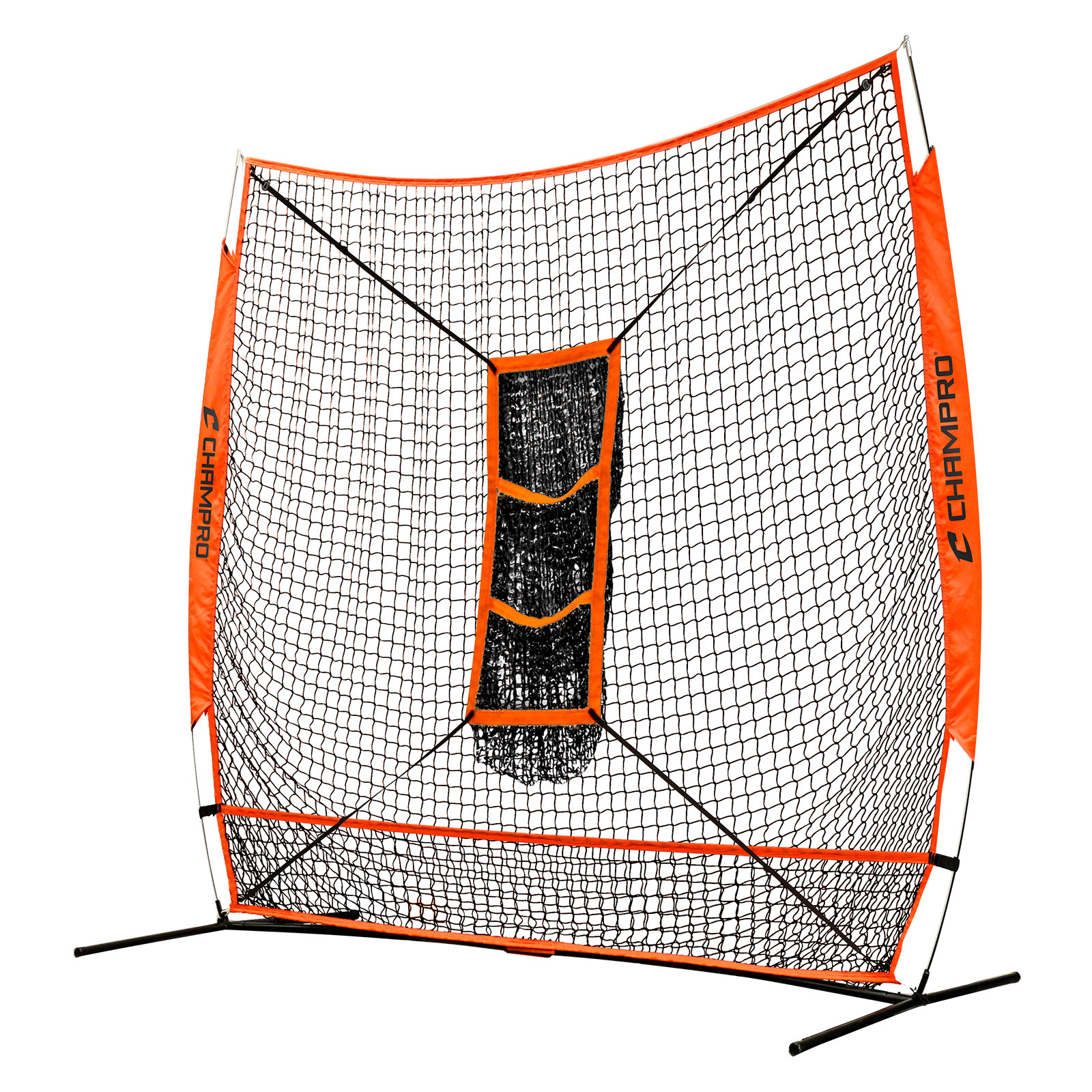 CHAMPRO MVP Portable Baseball/Softball Training Screen with 3-Pocket Net Attachment, 7'x7' - image 1 of 5