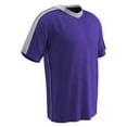 thumbnail image 1 of CHAMPRO Mark Lightweight Soccer Jersey, Youth Medium, Purple, Silver Highlights, White Trim, 1 of 2