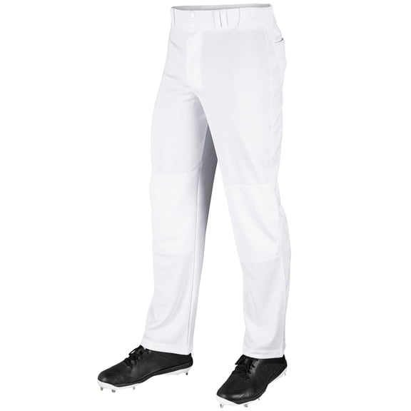 CHAMPRO Men's Reinforced Double Knee Polyester Straight Leg Open-Bottom Baseball Pants