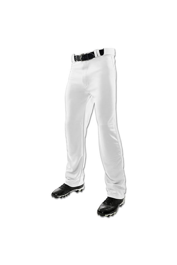 Men's Reinforced Double Knee Polyester Straight Leg Open-Bottom Baseball Pants