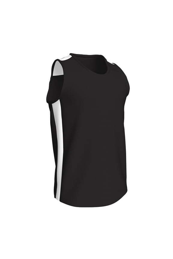Miler Track Jersey, Men's 2X-Large, Black, White Highlights