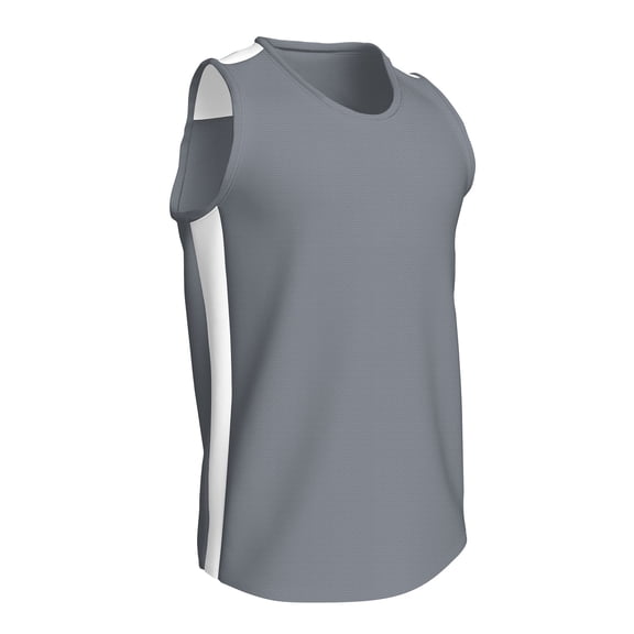 CHAMPRO Miler Track Jersey, Women's X-Large, Silver, White Highlights