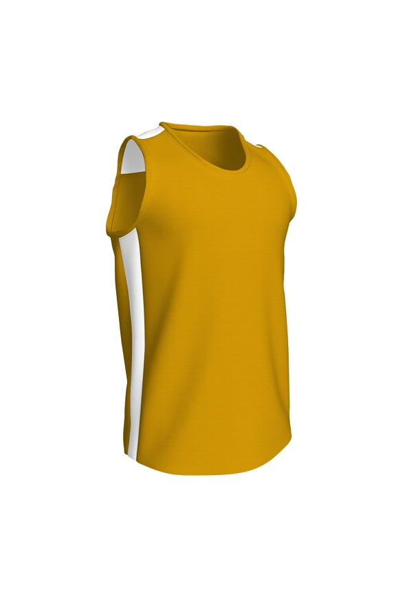 Miler Track Jersey, Youth Large, Gold, White Highlights