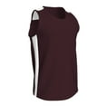 thumbnail image 1 of CHAMPRO Miler Track Jersey, Youth Medium, Maroon, White Highlights, 1 of 1