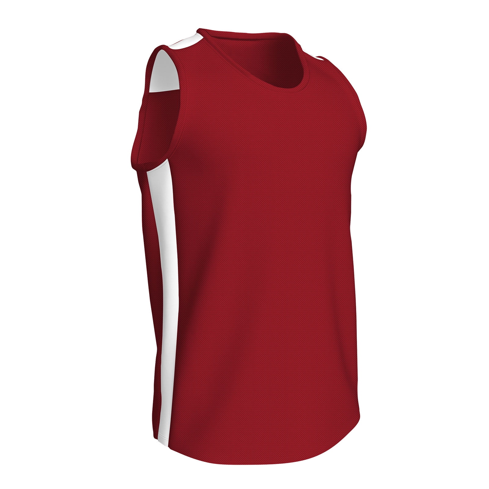 CHAMPRO Miler Track Jersey, Youth Medium, Scarlet, White Highlights