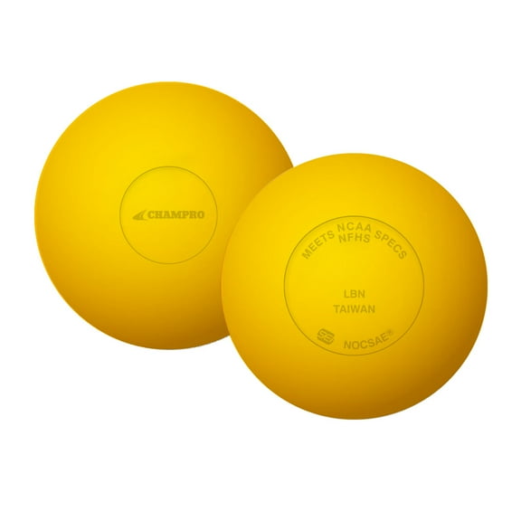 CHAMPRO Official Size Rubber Lacrosse Balls, Meets NOCSAE Standard, 12 Pack, Gold