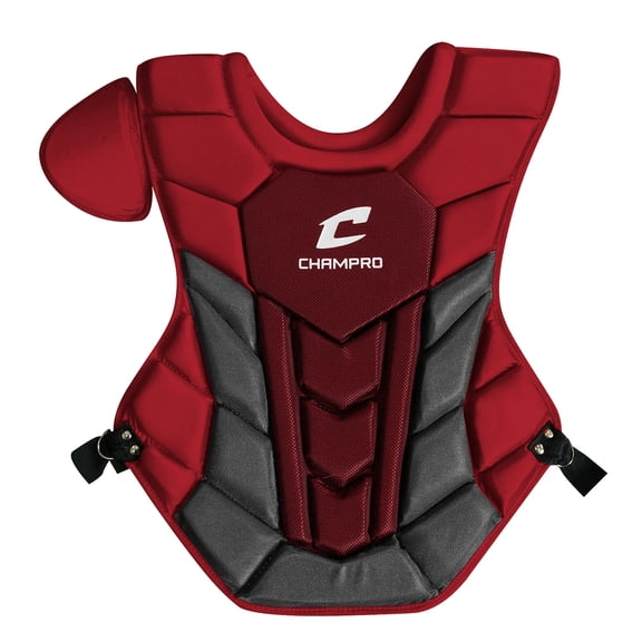 CHAMPRO Optimus Pro Plus Chest Protector, 16.5", Scarlet