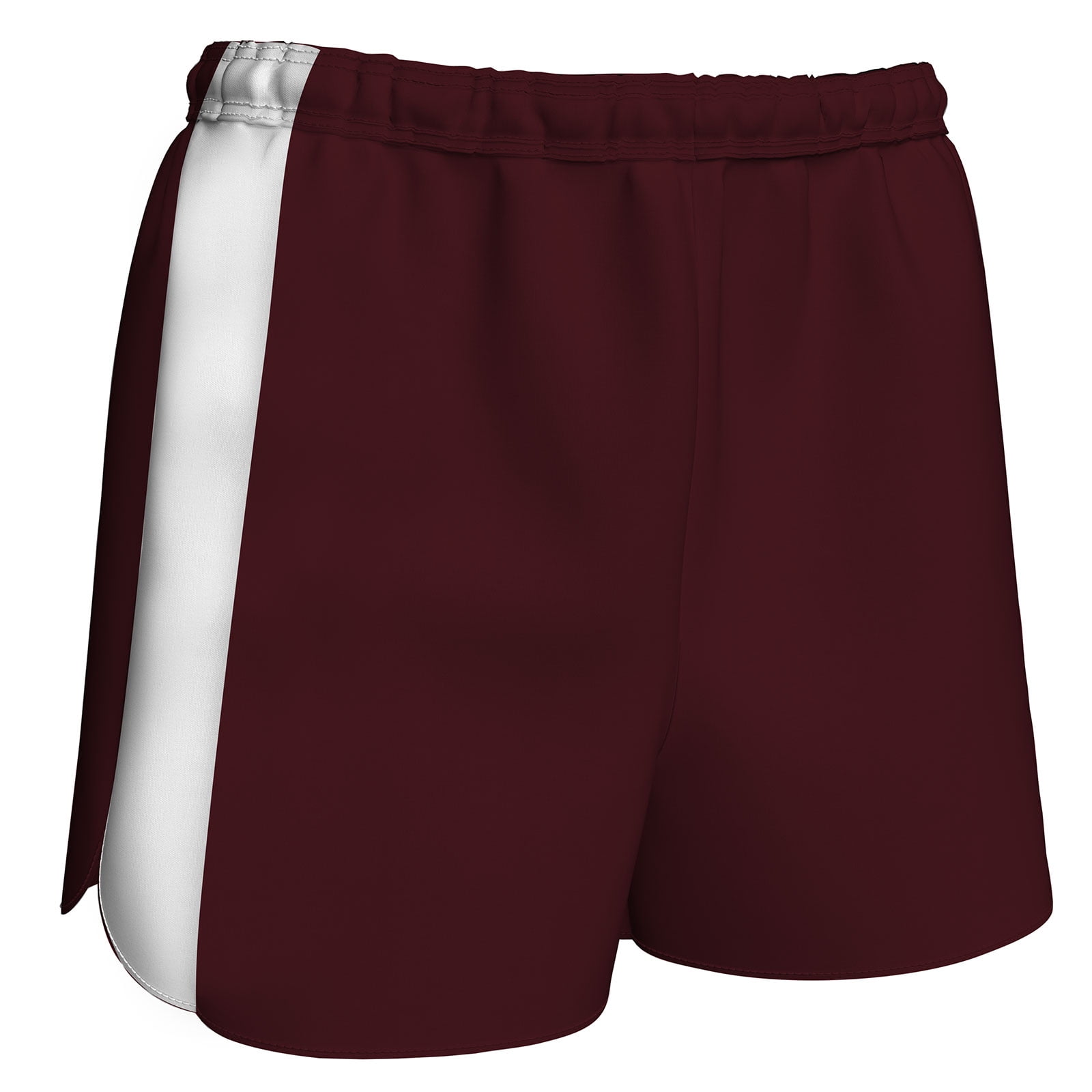 CHAMPRO Sprinter Track Shorts, Men's X-Large, Maroon, White Highlights
