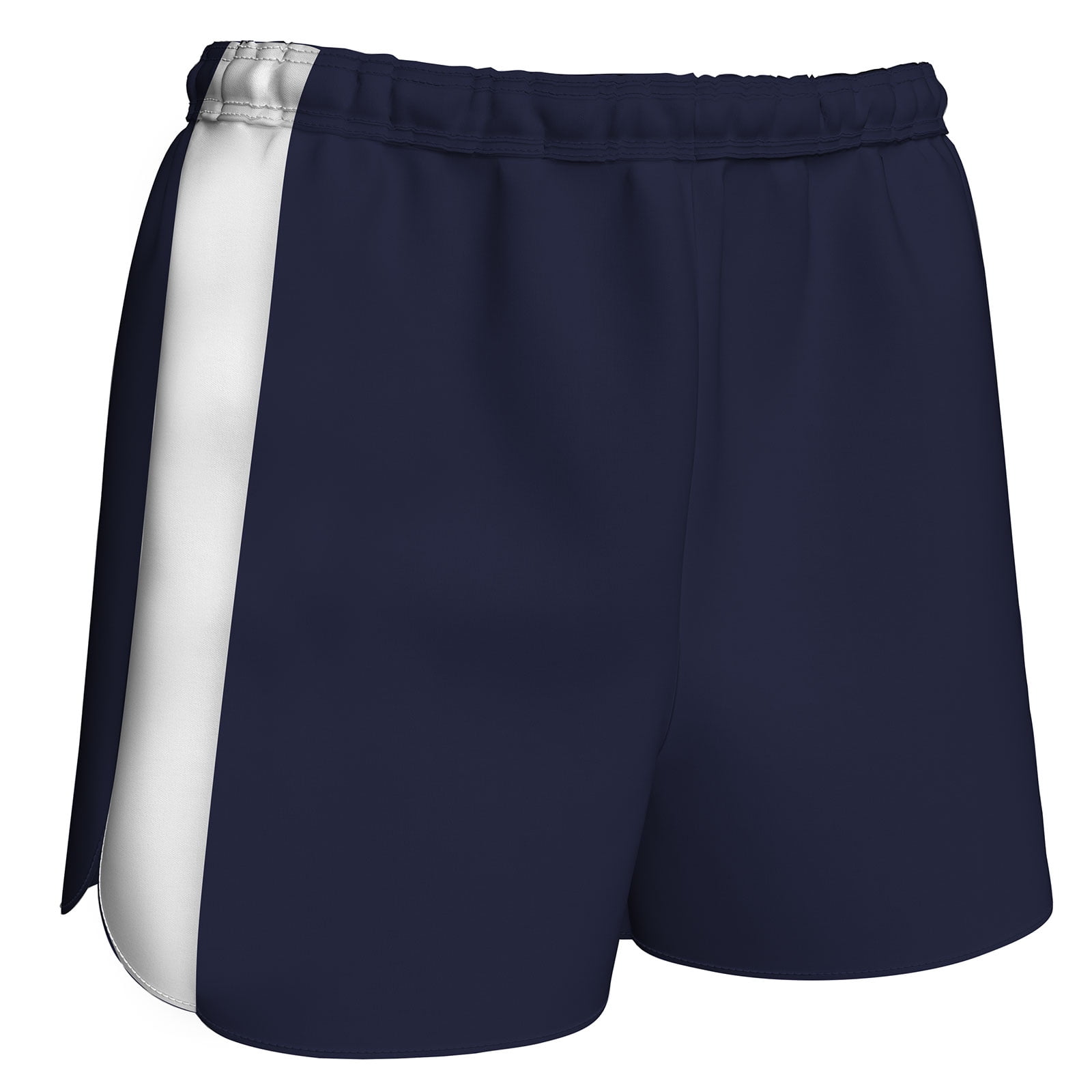 CHAMPRO Sprinter Track Shorts, Women's 2X-Large, Navy, White Highlights