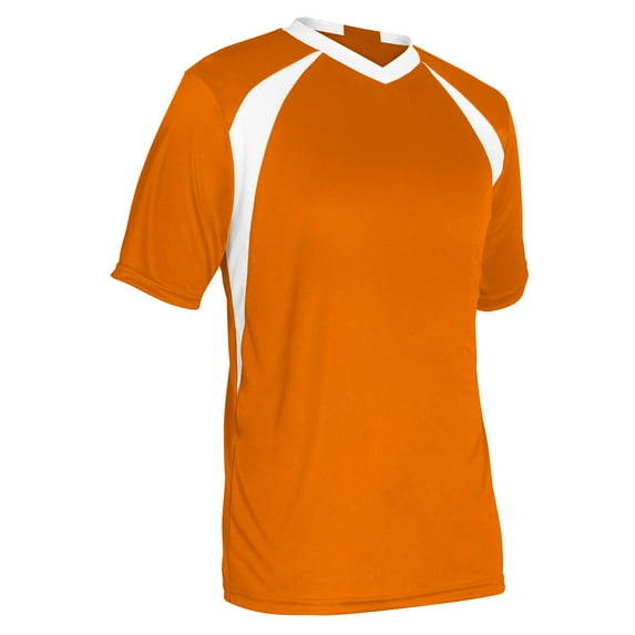 CHAMPRO Sweeper Lightweight Soccer Jersey, Adult X-Large, Orange, White Highlights
