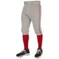 thumbnail image 1 of CHAMPRO Triple Crown 2.0 Baseball Knickers with Braid, Adult Small, Grey, Scarlet, 1 of 5