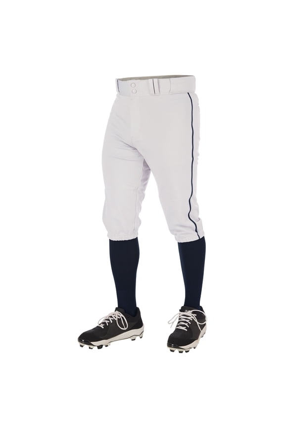 Triple Crown 2.0 Baseball Knickers with Braid, Youth X-Large, White, Navy