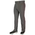 thumbnail image 1 of CHAMPRO Triple Crown 2.0 Open Bottom Baseball Pants with Braid, Adult 2X-Large, Graphite, Scarlet, 1 of 3