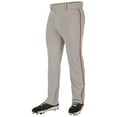 thumbnail image 1 of CHAMPRO Triple Crown 2.0 Open Bottom Baseball Pants with Braid, Adult 3X-Large, Grey, Scarlet, 1 of 3