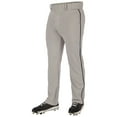 thumbnail image 1 of CHAMPRO Triple Crown 2.0 Open Bottom Baseball Pants with Braid, Adult Small, Grey, Black, 1 of 3