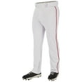 thumbnail image 1 of CHAMPRO Triple Crown 2.0 Open Bottom Baseball Pants with Braid, Adult Small, White, Scarlet, 1 of 3