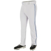 CHAMPRO Triple Crown 2.0 Open Bottom Baseball Pants with Braid, Youth Small, White, Royal