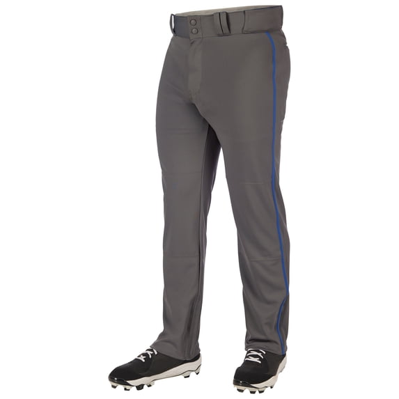 CHAMPRO Triple Crown 2.0 Open Bottom Baseball Pants with Braid, Youth X-Large, Graphite, Royal