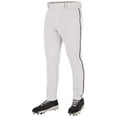 thumbnail image 1 of CHAMPRO Triple Crown 2.0 Tapered Bottom Baseball Pants with Braid, Adult X-Large, White, Black, 1 of 2