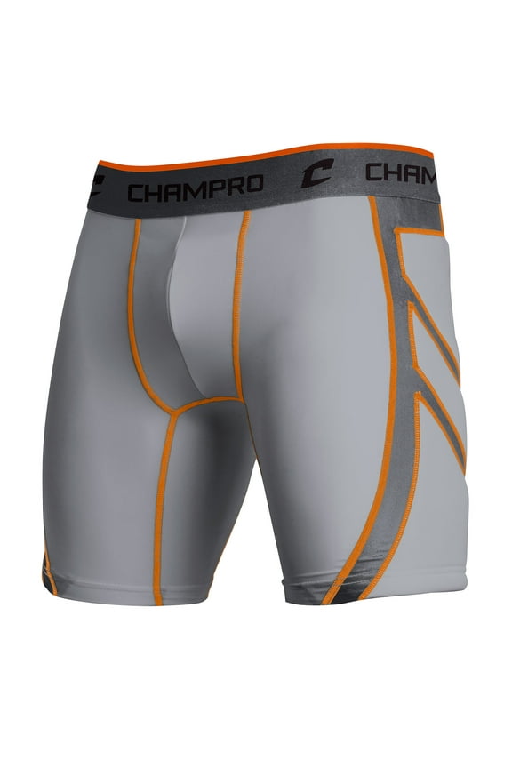 Wind Up Compression Sliding Shorts, Adult Large, Grey