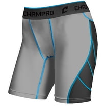 CHAMPRO Windmill Compression Sliding Shorts, Women's 2X-Large, Grey