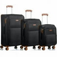 CHAMPS Classic Collection, 3piece Softside Luggage set, Black