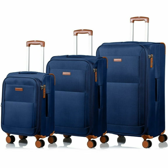 CHAMPS Classic Collection, 3-piece Softside Luggage set, Navy