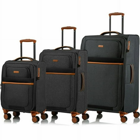 CHAMPS Classic II Collection, 3-piece Softside Luggage set, Black