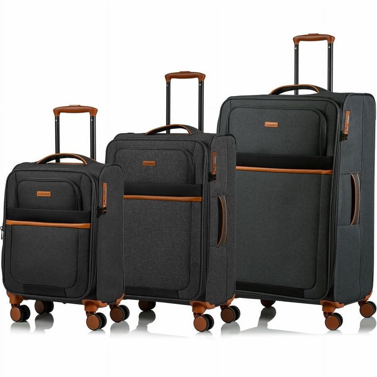 CHAMPS Classic II Collection, 3-piece Softside Luggage set, Black