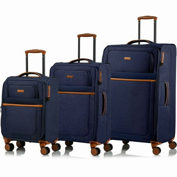 CHAMPS Classic II Collection, 3-piece Softside Luggage set, Navy