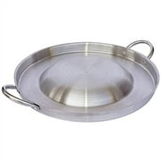 CHAMPS 16 in Round Easy Cleaning Stainless Steel Grill Pan